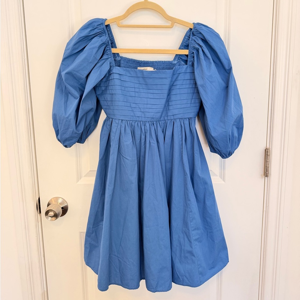 Abercrombie & Fitch Blue Ruched Dress